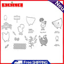 Transparent Silicone Chicken Egg Seal Embossing Metal Animal Paper Cut Card Mold