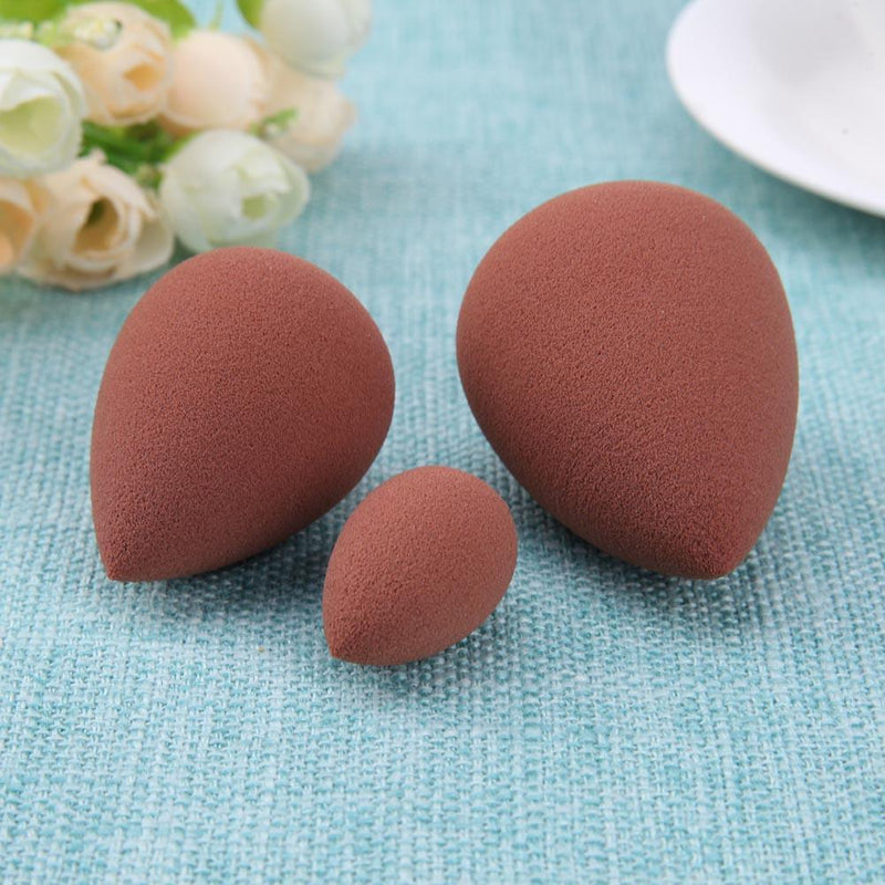 Makeup Sponge for Foundation, Water Drops, Reusable, 3-Piece