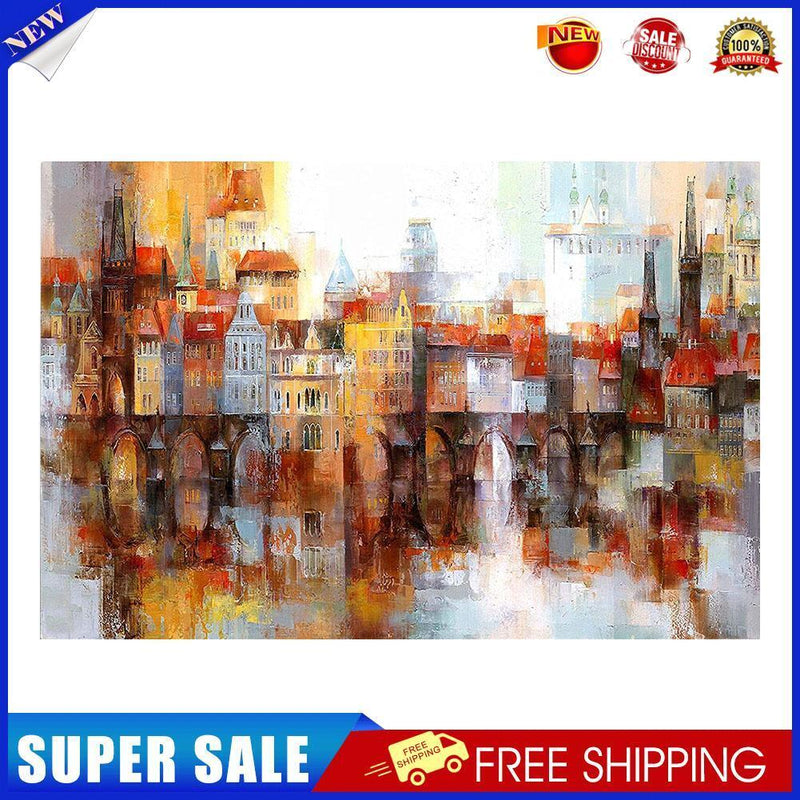 Riverside Town Oil Paint By Numbers Kits Canvas DIY Picture Hand Painted