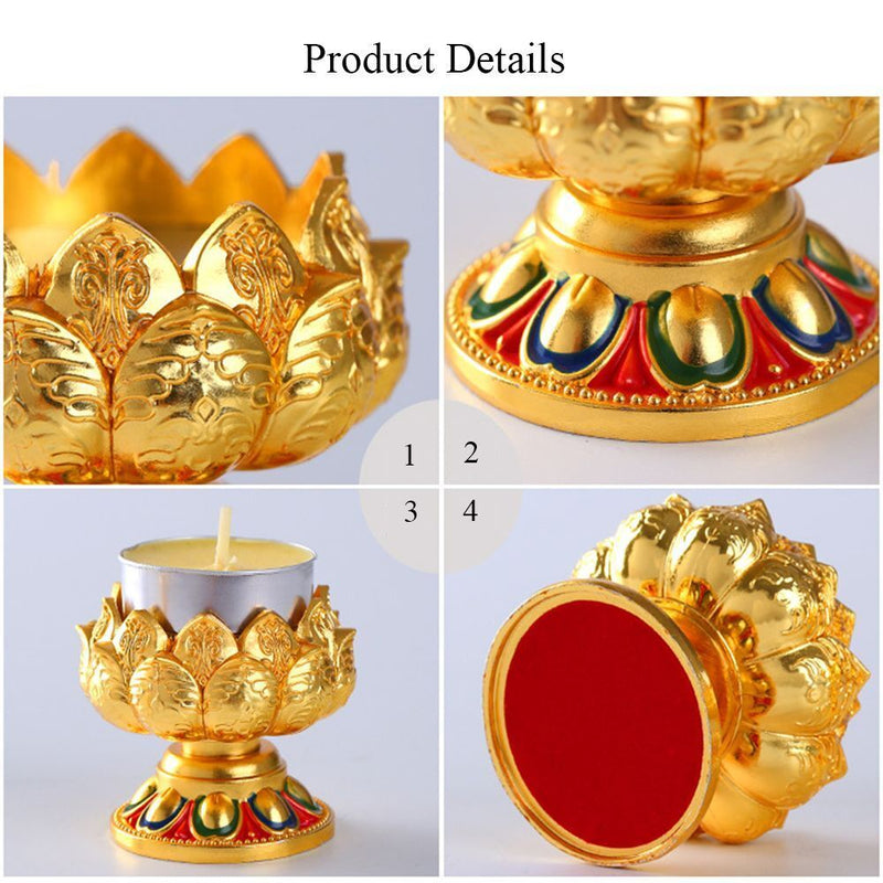 Decoration Lotus Seat Candlestick Light stand Incense Burner Lotus Lamp holder
