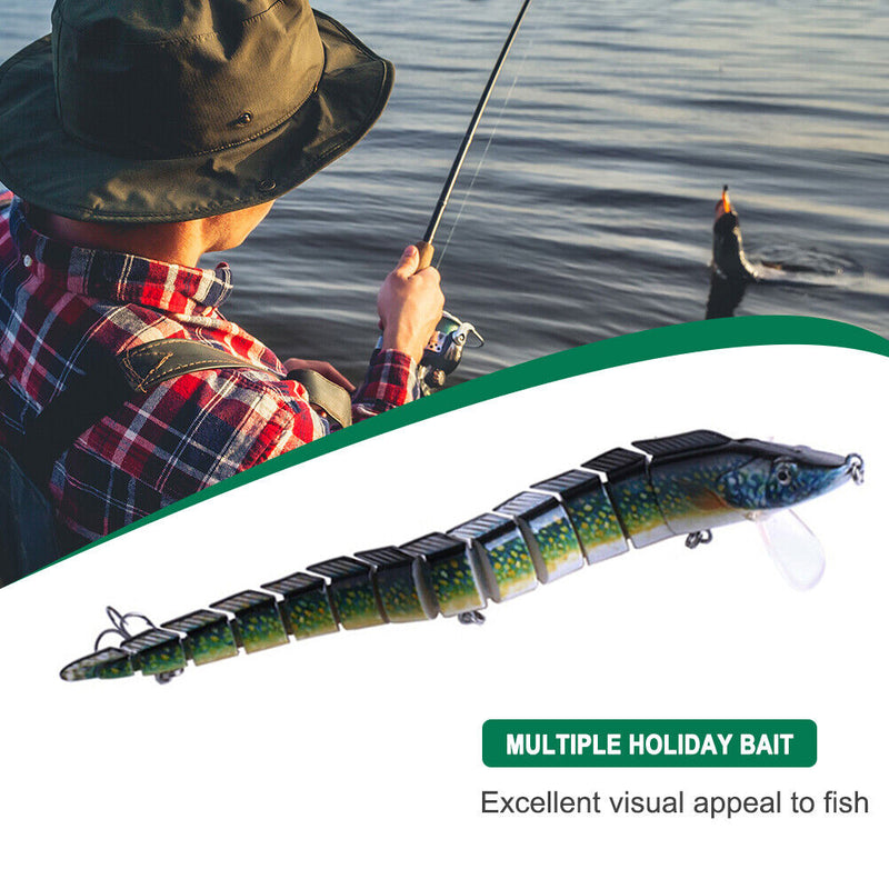 23cm 46g Simulation Fishing Lures Artificial Wobbler 13 Segments Bait (C) Newly