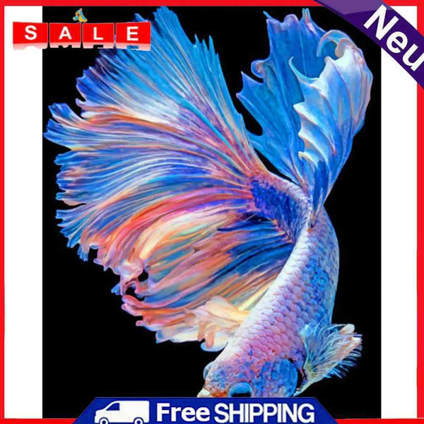 Guppy Canvas Paint By Numbers Oil Hand Painted DIY Drawing Kit Home Decoration