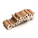 Cut Letter Carving Wood Pieces Merry Christmas Wooden Slice Xmas Decoration