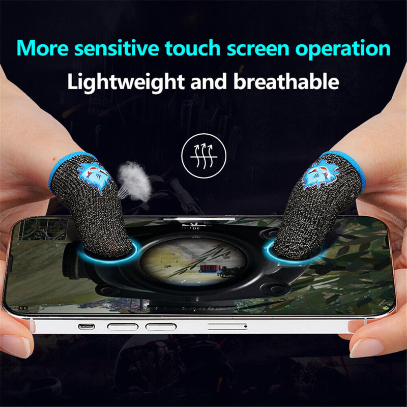 #A 1 Pair Gaming Finger Sleeve Touch Screen Finger Covers Sensitive Touch Washab
