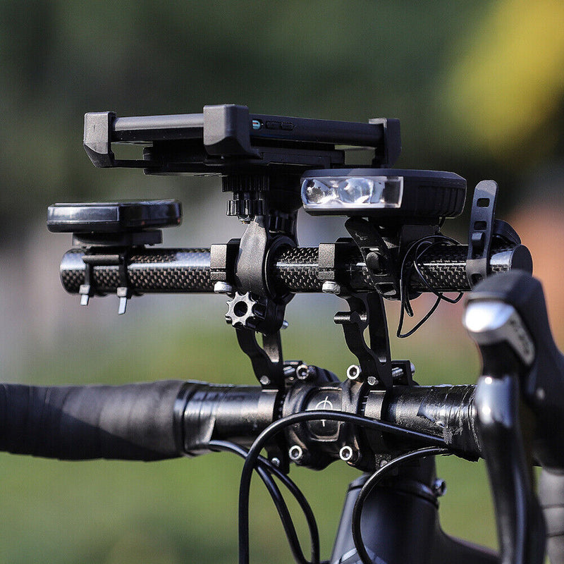 WEST BIKING Bike Handlebar Extension Phone Holder Bracket (Carbon Fiber) Newly