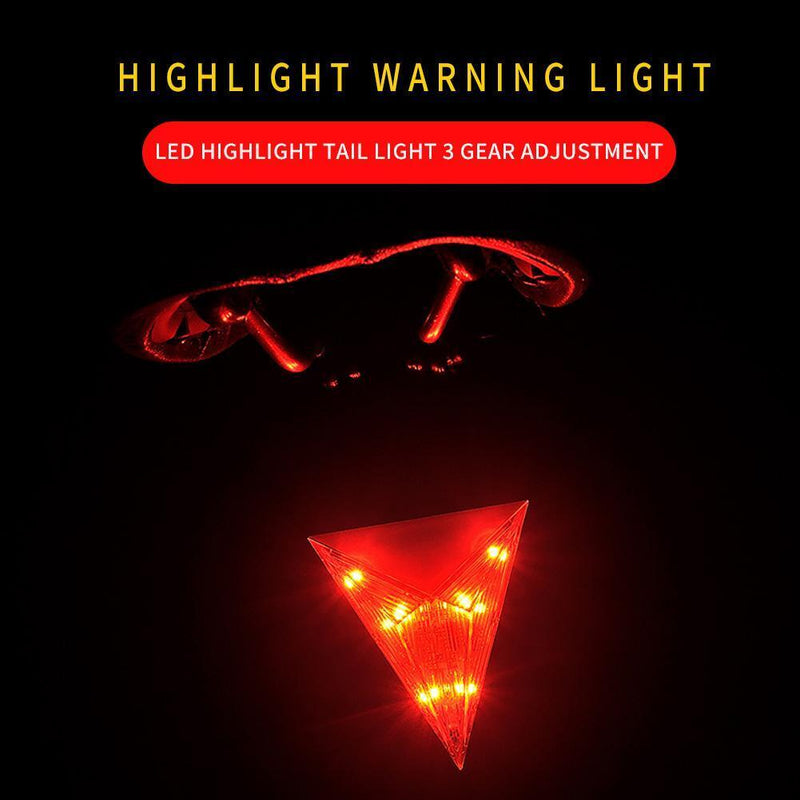 Waterproof Adjustable Mountain Bike Tail Light Flash Safety Warning Lamp