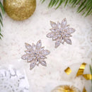 Gorgeous Christmas Crystal Snowflake Earrings Stud Drop Dangle Women Jewelry~