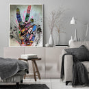 Scrawl Hand Oil Paint by Numbers Hand Painted Frameless Picture Home Ornament