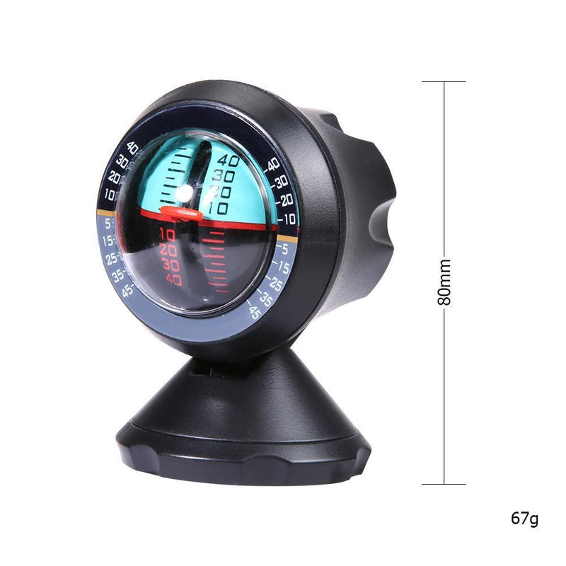 Car Inclinometer Level Tilt Gauge Indicator Slope Meter Gradient Balancer