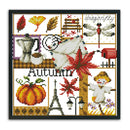 14CT Stamped Cross Stitch Kits DIY Printed Needlework Decor (K942 Autumn) Newly