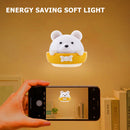 Bear Shape Hallway Wall Lamp Bedside Night Light with Remote Control (B)
