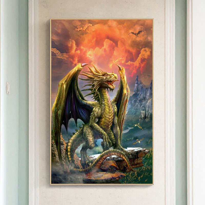 Full Round Diamond Painting Charizard DIY Handmade Room Decor Art Craft Gifts