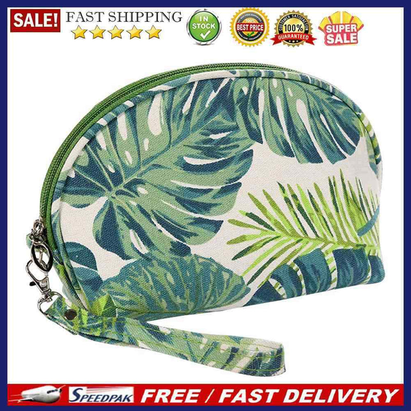 Print Cosmetic Bag Make Up Clutch Portable Travel Women Makeup Wash Storage B