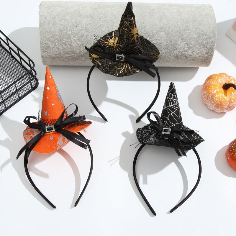Witch Hat Decor Headwear Halloween Headband Party Hairband Performance Props