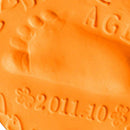 4PC20g Baby Care Hand Foot Inkpad Soft Clay Washless Footprint Mud (Orange)
