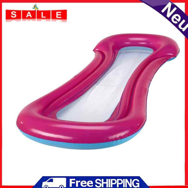 Foldable Inflatable Hammock Back Floating Row Air Bed Swimming Pool Chair