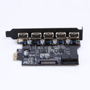 Super-Speed PCI-E, USB-3.0 19-Pin 5-Port PCI Express Card SATA 15PIN Makes Erwe
