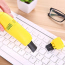 Mini Computer Vacuum USB Keyboard Cleaner PC Laptop Dust Brush (Orange)