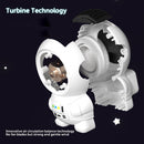 Mini Electric Fan Cute Astronaut Bladeless Spaceman Neck Air Cooler (Black)