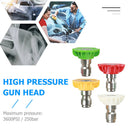 4pcs 0 15 25 40 Degrees Pressure Washer Tips 2.5 GPM Power Washer Attachments