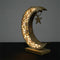 Eid Decor DIY Craft Wooden Ornament Moon LED Light EID Mubarak Light Night Lamp
