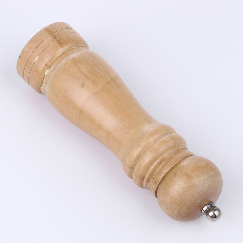 6in Wooden Salt Spice Sauce Corn Shaker Pepper Mill Grinder Kitchen Tool