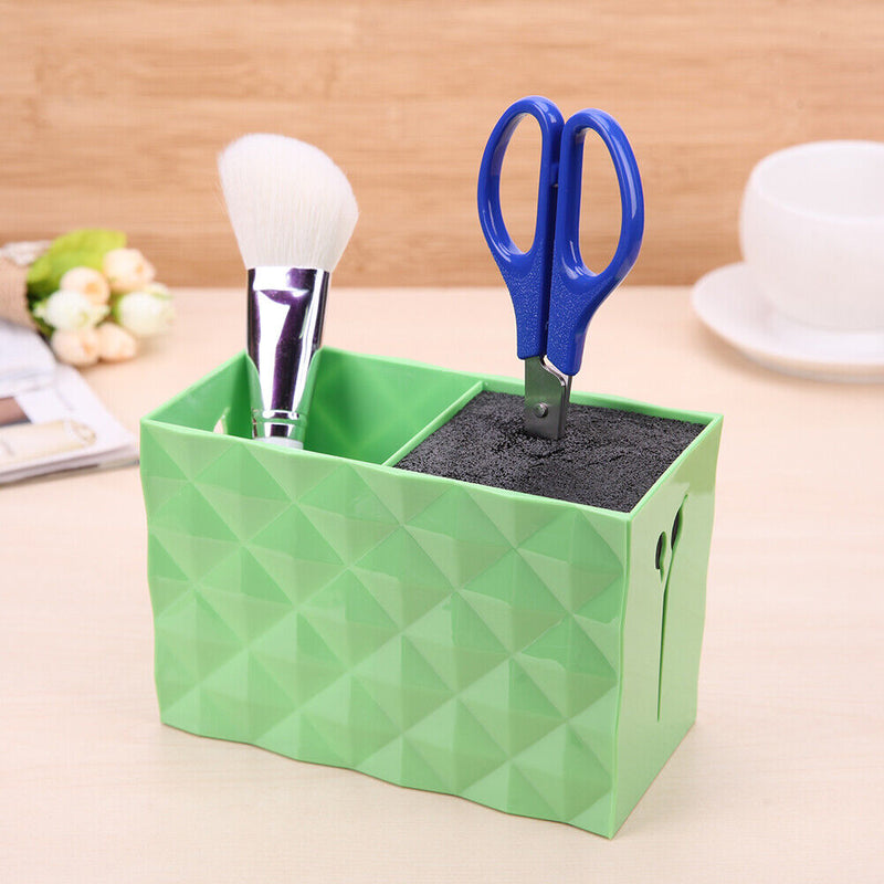 Hairdressing Scissors Holder Stand Salon Hair Clips Comb Holder (Green) Newly