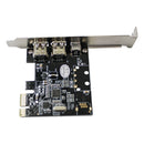 PCI-E 1X 1394 DV Video Capture Adapter 6 Pin to 4 Pin 3 Port Firewire Converter