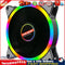 COOLMOON 12cm Cooling Fan DC 12V Large 4 Pin Mute Rainbow Chassis Radiator Newly