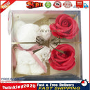 Coral Fleece Bear Towels Scented Soap Flowers with Clear Box Set (Red) Newly