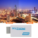 WII to HDMI-compatible Converter Full HD 1080P Wii 2 Adapter 3.5mm (White) Newly