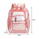 Casual Large Capacity Clear Shoulder Backpack PVC Waterproof Portable Schoolbag