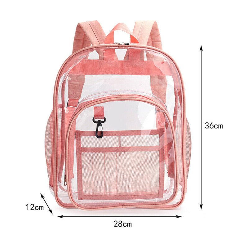 Casual Large Capacity Clear Shoulder Backpack PVC Waterproof Portable Schoolbag