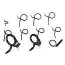 Fishing Rod Guides Stainless Steel Tip Top Ring Pole Repair Kit (Black)