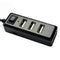 Portable USB HUB Splitter with Switcher 4 USB 2.0 Extension Adapter (Black)