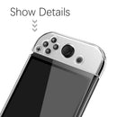 Crystal Clear Anti-Scratch Case for NS OLED Transparent Flip Skin (White) Newly
