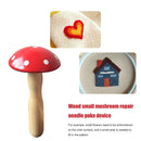 Wooden Small Mushroom Darning DIY Repair Patch Clothes Socks Sewing Accessories