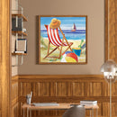 Beach Chair Oil Paint By Numbers Kits DIY Handpainted on Canvas Wall Art