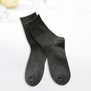 6 Pairs Cotton Soft Mid-calf Stockings Men Autumn Winter Warm Pure Color Socks