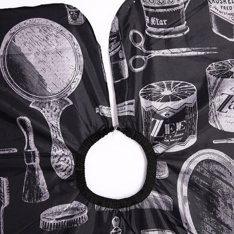Apron Cartoon Pattern Cutting Hair Waterproof Cloth Salon Beard Hairdresser
