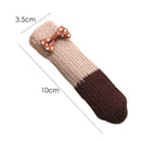 4pcs Cute Table Chair Leg Cover Foot Sock Floor Protectors (Beige+Brown)