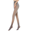 Winter Women Tights Translucent Plush Fleece Thick Pantyhose (Gray-90g)