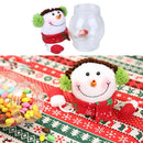 Creative Christmas Decor Cartoon Food Can Candy Jar Storage Box(Snowman)