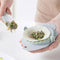 2pcs DIY Dumpling Mould Spoon Wall Mounted Food Maker Kitchen Tool (Blue)