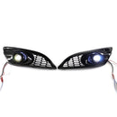 For Ford Fiesta JA8 13-17 White Lens Fog Lights Headlight Cover Hood Grill Kit