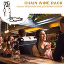 Hanging Suspension Chain Magical Wine Rack European Wine Glass Shelf (B) Newly