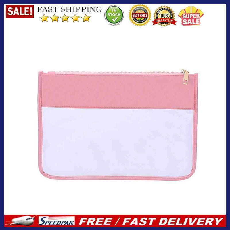 Fashion Letter Clutch Bag Transparent Cosmetic Bag PVC Travel Make Up Organiz