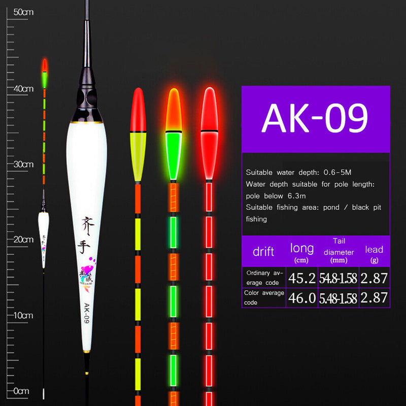 Electric Bite Float Luminous Carp Fish Stick Bobber Fishing Tackle (AK-09) Newly