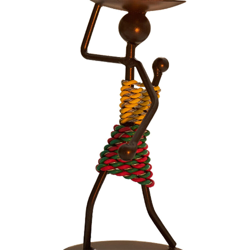 Creative Retro Metal Candle Holder Home Romantic Candlestick Ornaments (A) Newly