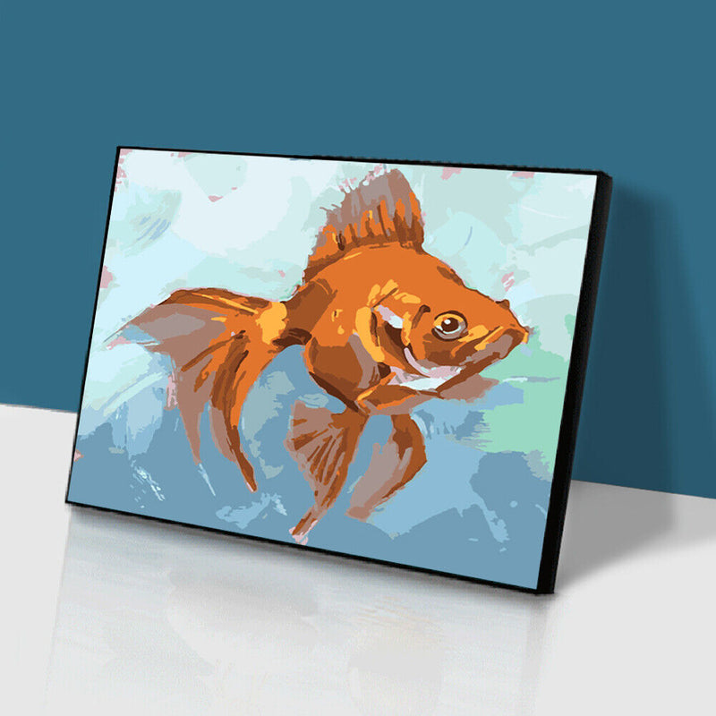 Oil Paint Fish By Numbers Coloring Picture Digital Drawing L378